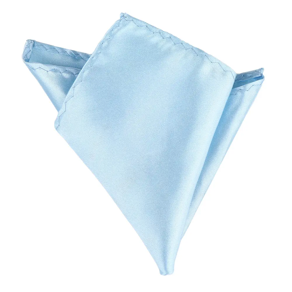 Chic Men Accessories Fashion Men Formal Suit 15 Color Solid Plain Solid Pocket Square Pocket Square Silk Hanky Handkerchief