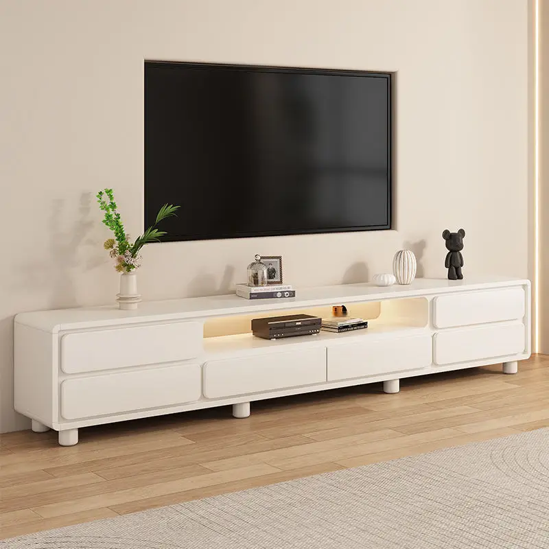Simple Double-layer TV Stands Living Room Small-sized Household Floor-standing TV Stands Nordic Cream-style Furniture Kast JTT