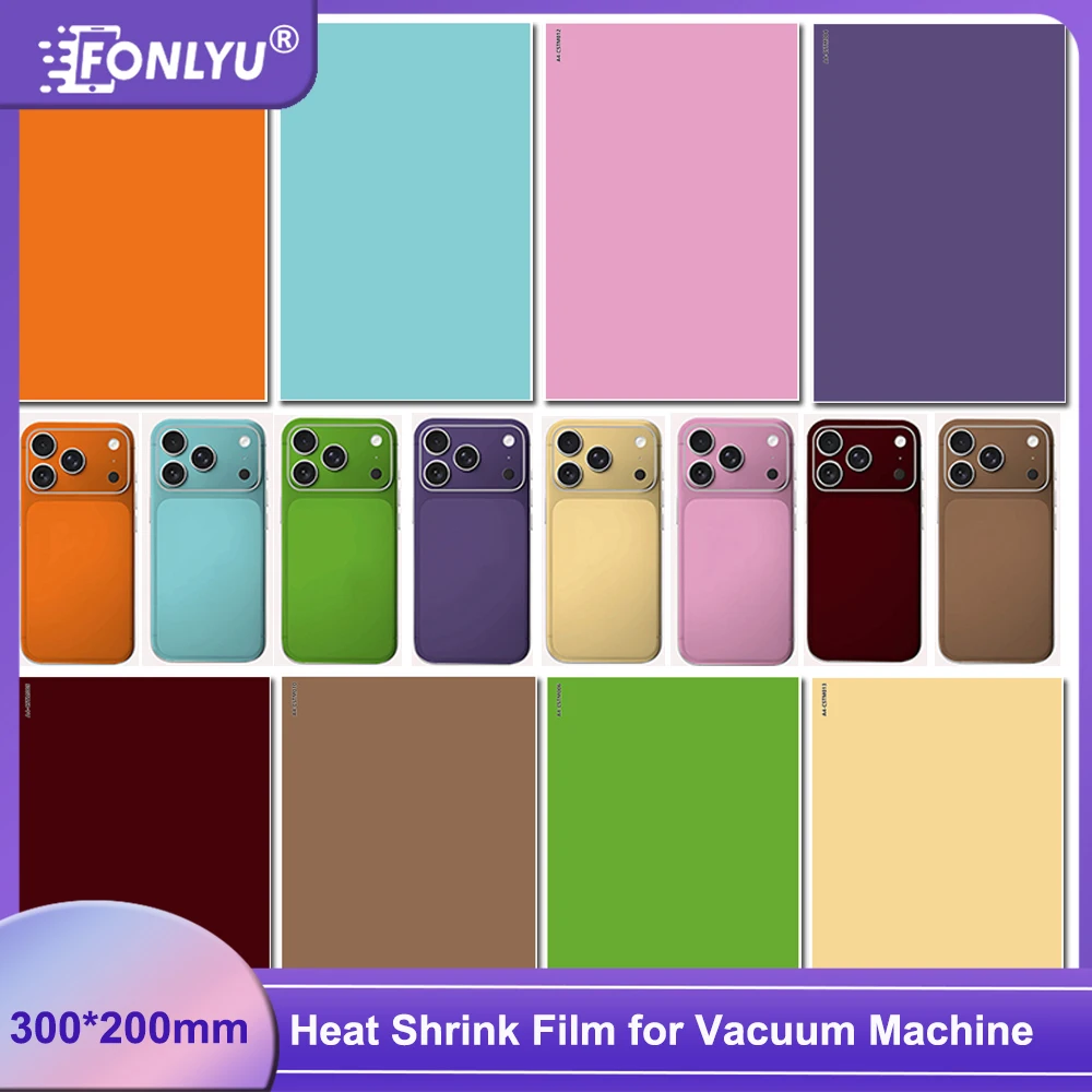 

FONLYU 20PC 300*200mm Heat Shrink Film Full Cover Wrapping for iPhone 17 Pro Max Vacuum Envelope Machine for Fold Screen Protect