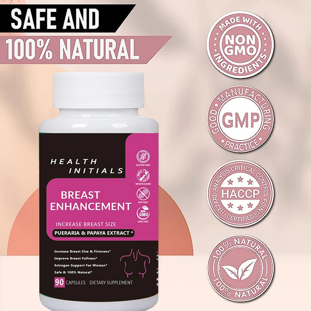 Natural green herbal pills, supporting breast health and firming, increasing natural curves, estrogen supplements 90 pills