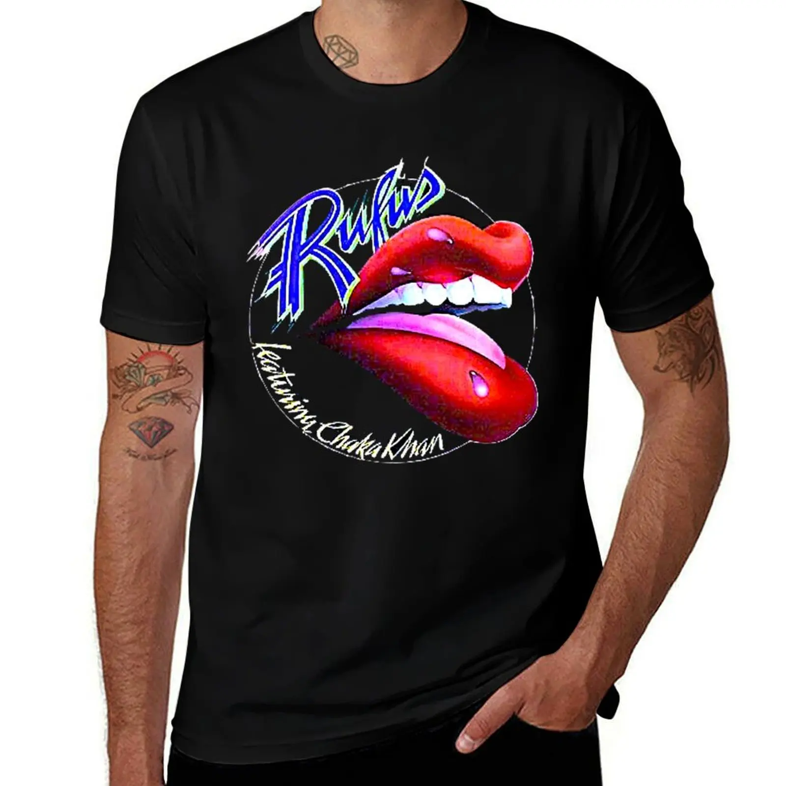 

Chaka Khan Rufus LIPS T-Shirt affliction shirts baggy shirts customs plus size men clothing