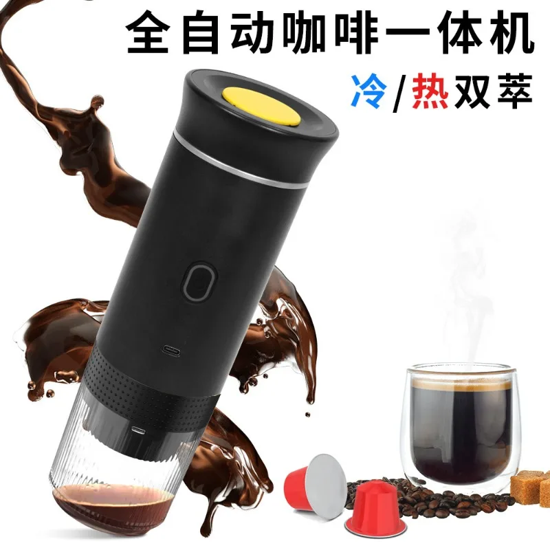 Cross-border New Product, Portable Capsule Coffee Machine, Outdoor Heatable Espresso Small Coffee Machine, Three-in-one