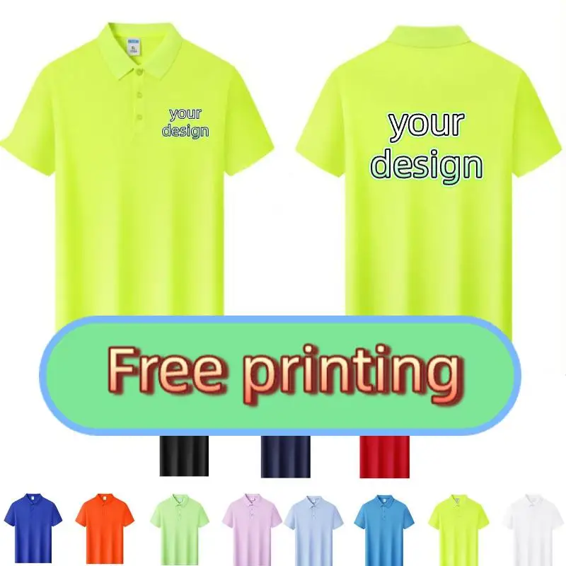 Men's Quick Drying Thin 150g Polo Shirt Personalized Custom Design Print Logo Diy Company Employee Work Clothes Workwear 5XL 6XL