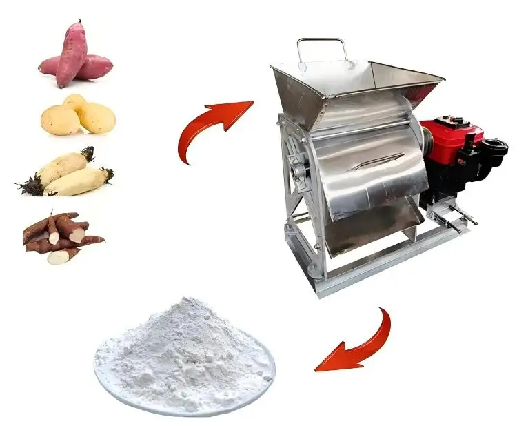Small Cassava Starch Processing Drying Production Line Machine Rice Potato Corn Cassava Starch Production Making Dryer Price