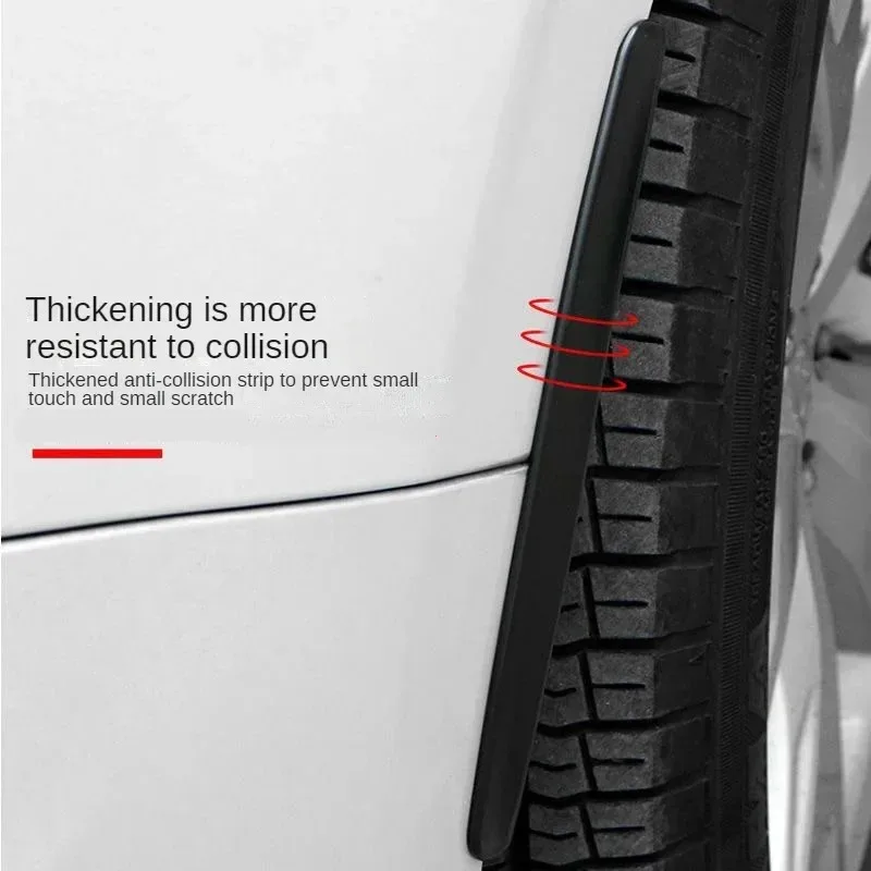 2PCS Universal Soft Car Fender Flare Arch Sticker Fender Vents Protector Cover Anti-Scratch Strip Mud Flaps Auto Accessories