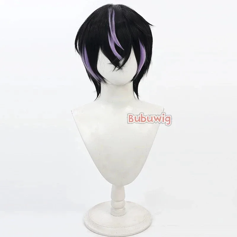 CyBubuwig الشعر الاصطناعية كيروكو كينوغاوا تأثيري الباروكات 18TRIP كيروكو كينوغاوا 30 سنتيمتر مستقيم أسود مختلط الأرجواني شعر مستعار مقاومة للحرارة