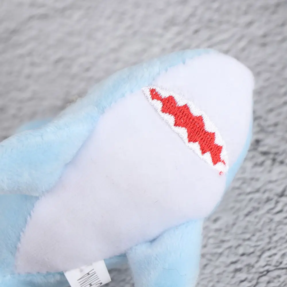 Doll 12CM Shark Keyring Simulation Shark Backpack Keychain Shark Key Chain Ocean Animal Shark Plush Toy Key Chain Pendant