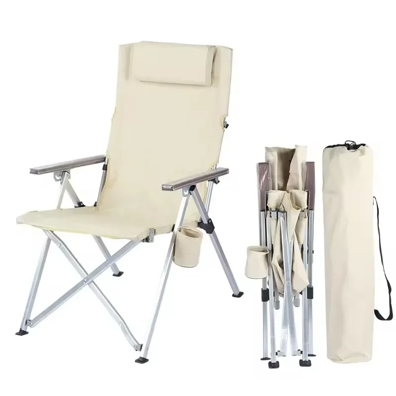 Outdoor Garden Picnic Lightweight Compact Folding Chairs Folding Camping Chairs with Cup Holders