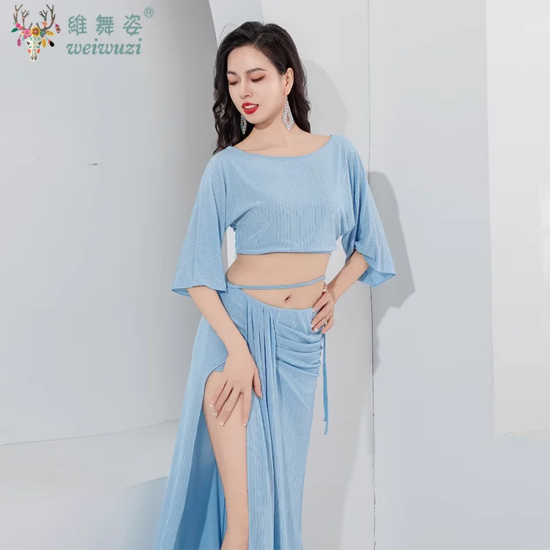 Nieuwe Buikdans Oefenkleding voor Volwassenen Vrouwen Comfortabele Eenvoudige Zachte Oosterse Dans Kostuum Dansen Team Training Kleding