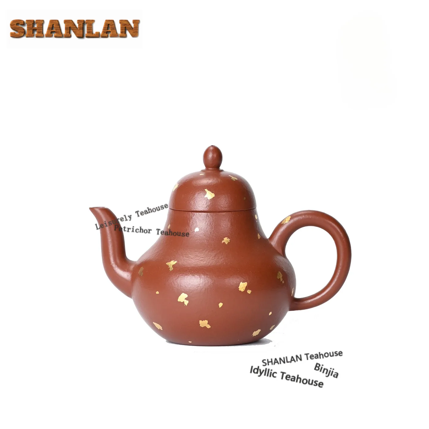 

Роскошные чайники из фиолетовой глины Исин, 200 мл, посыпка ручной работы, золото, сидящий грушевидный горшок, чайник с необработанной рудой, грязевой чайник, чайный сервиз Zisha, подарок