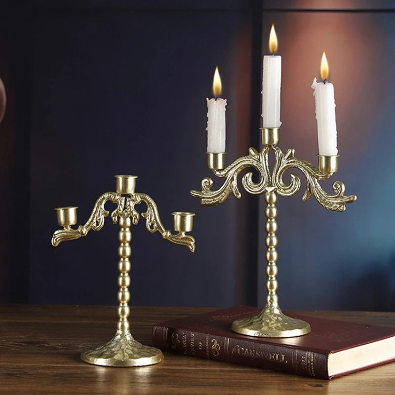 Minimalist Metal Candle Holder Luxury Tall Candlestick Romantic Dinner Decor Aroma Candle Stand Home Table Wedding Prop