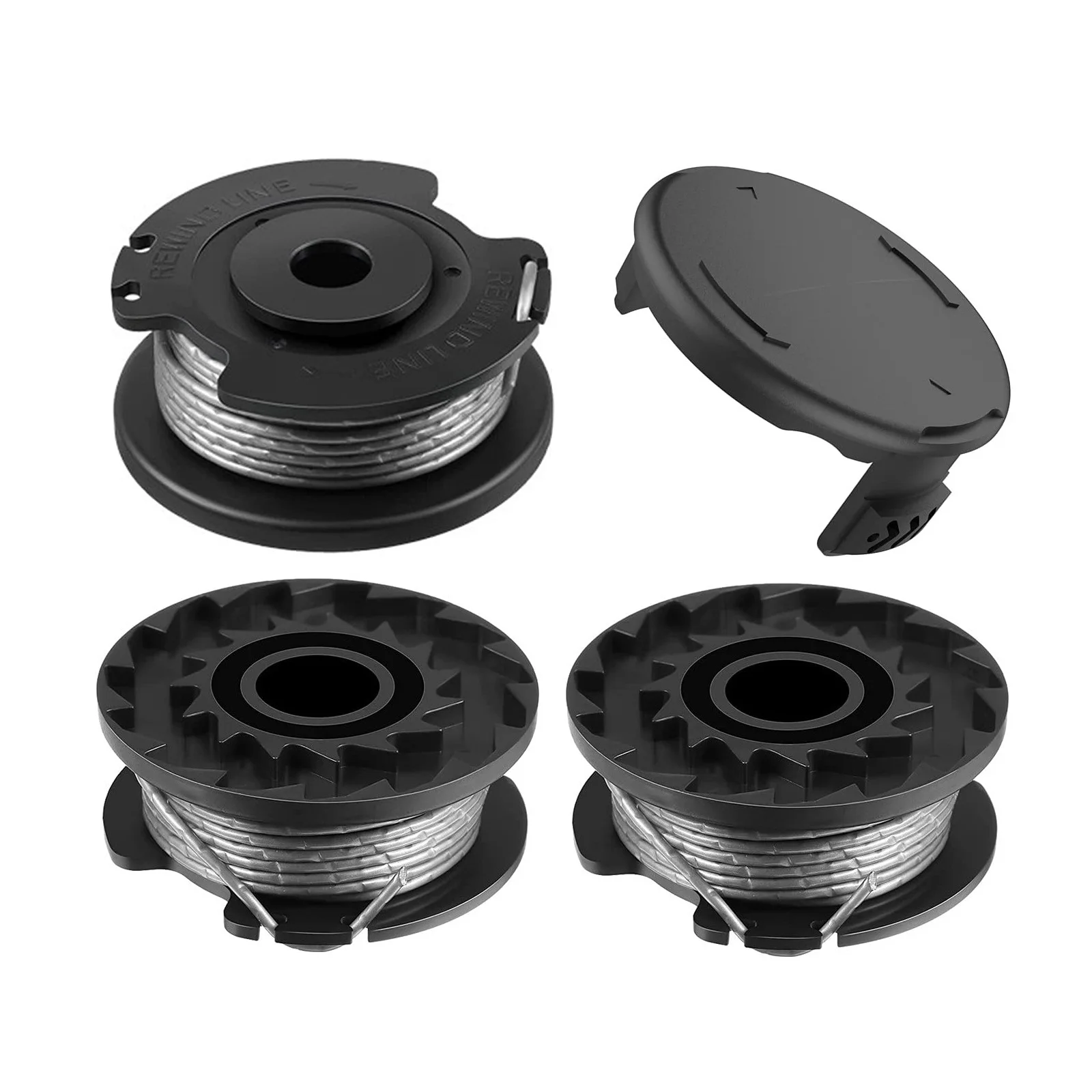 

3 Pack String Trimmer F016800569 Spool Line with F016F04557 Spool Cover for Bosch Easy Grass Cut ART 23SL 26SL