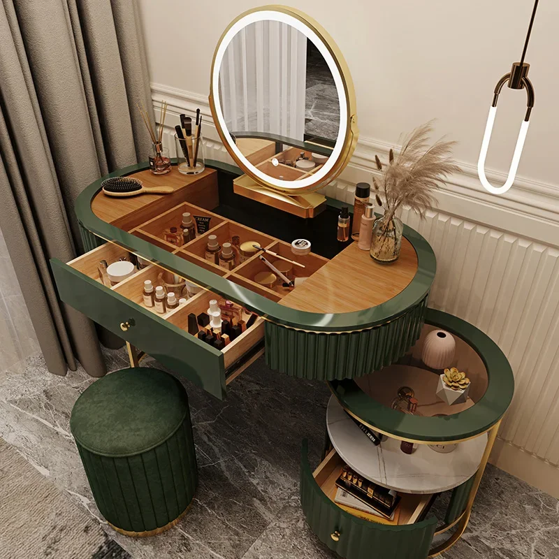 *#k Modern Charm Dressing Table Luxury Nordic Salon Drawer Nordic Dressing Table Mirror Chair Storage Coiffeuse Furniture Makeup