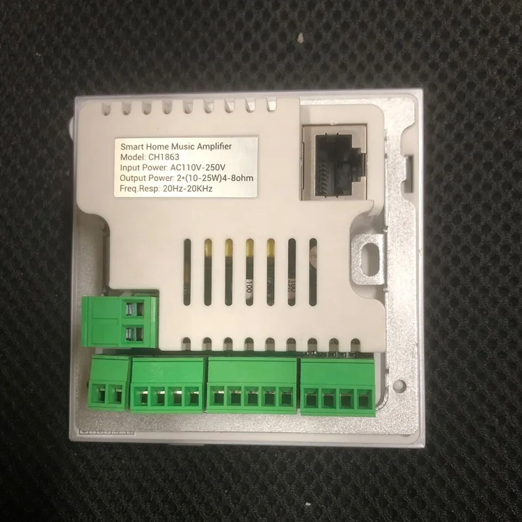 Alexa Tuya App Remote Control Music 4 Inch Android Audio BT WiFi Wall Mount Amplifier With IoT Zigbee Gateway Hub 2 Channel