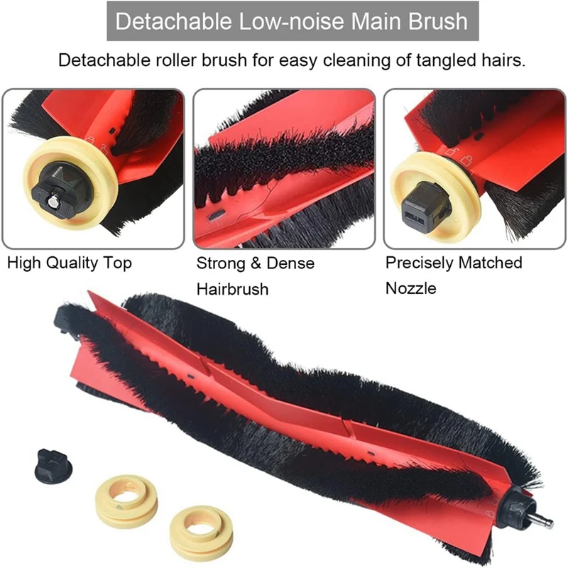 مجموعة ملحقات JDZD لشاومي Roborock S5 MAX S6 S60 S65 S6 MAXV S6 Pure E4 مكنسة كهربائية فرشاة جانبية رئيسية فلتر Hepa