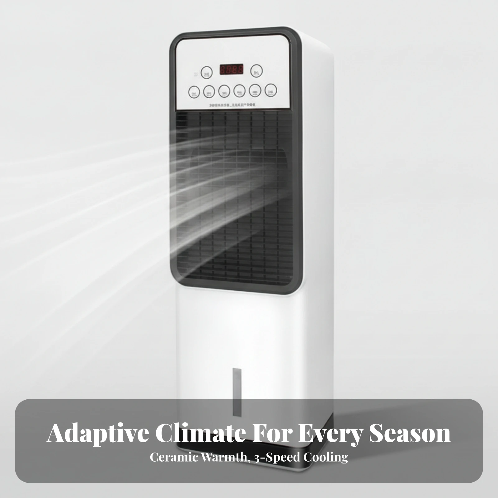 Fan Slim Tower Heater with Wireless Controller Control Warm and Cool Fan Quiet for Living Room, Bedroom