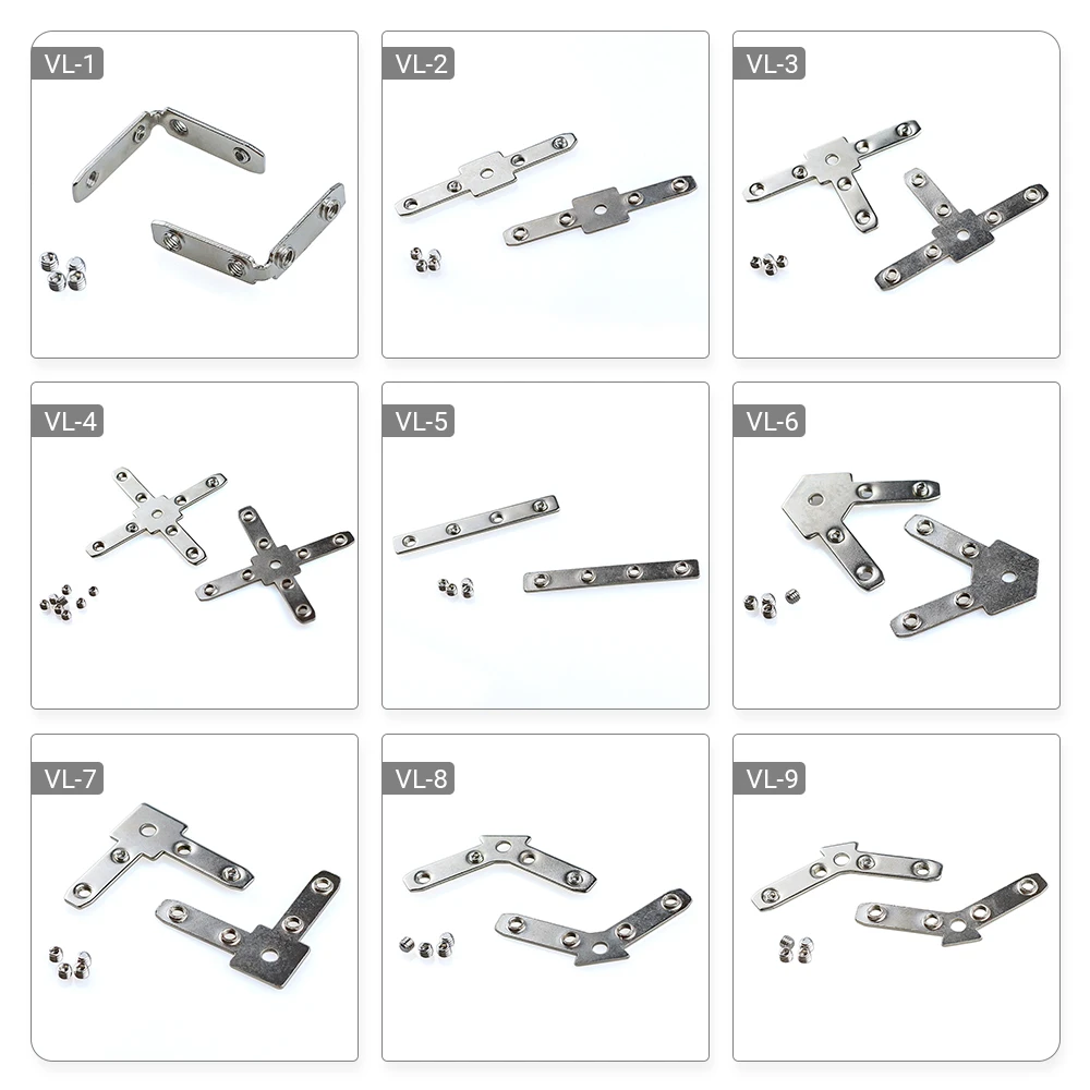 20 sztuk/partia Openbuilds Makerlink Nakrętka Trójnikowa Kątownik MAKERLINK Złączki Kątowe Podpora do Profilów V-Slot Serii 20