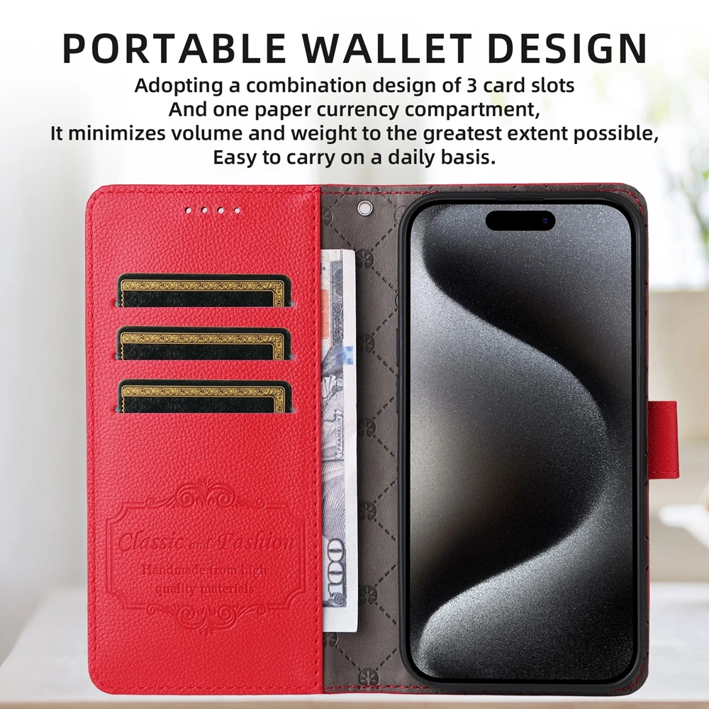 RFID-blockierende Brieftaschenhülle für Samsung Galaxy A05 A05S A06 A13 A14 A15 A16 A22 A23 A24 A25 A32 A33 A34 A35 A36 A54 A55 A56 Cover – Detail 18