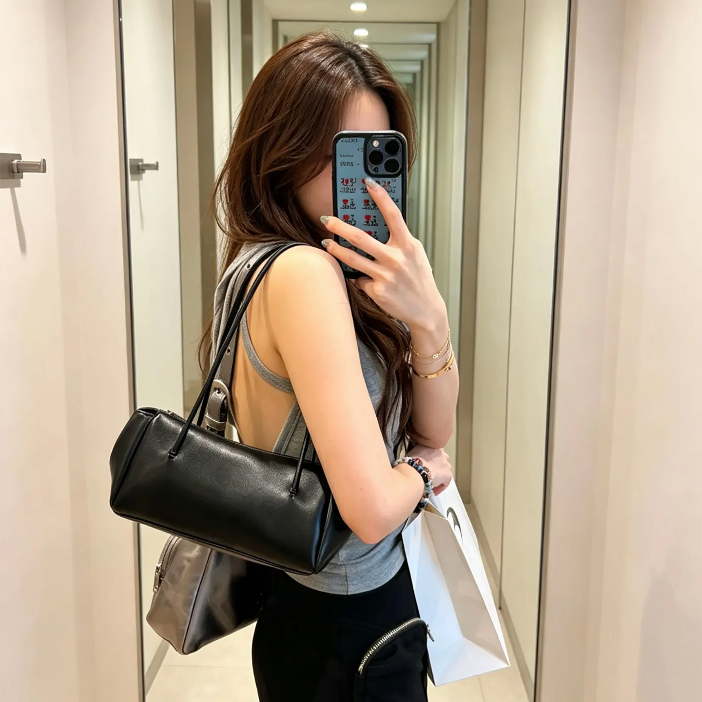 Fall 2026 New Lightweight Minimalist French Bread Bag Large Capacity Commuter Fashion Versatile Single Shoulder Armpit Bag Ha...