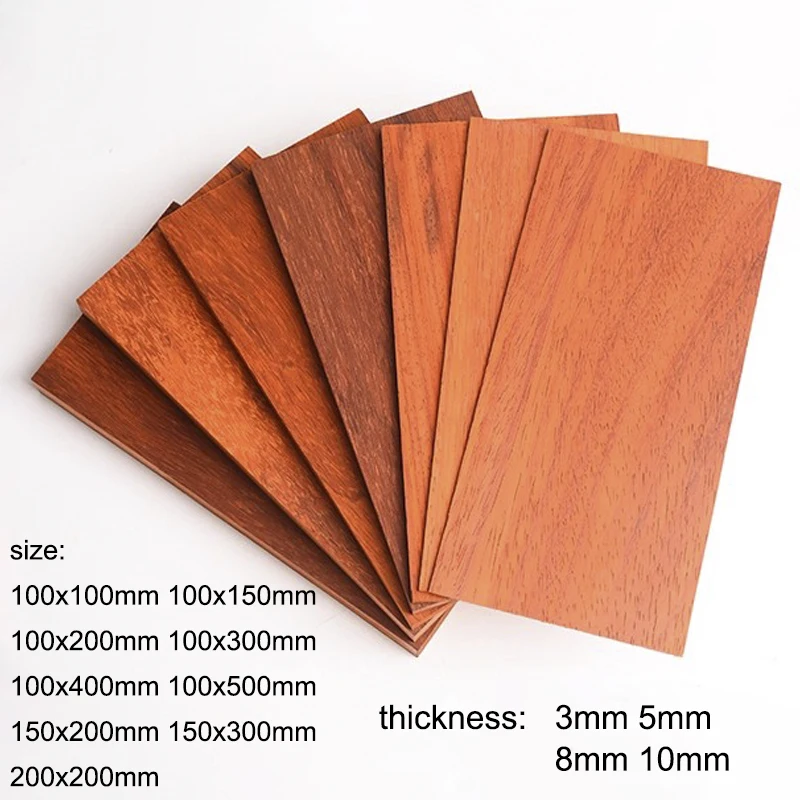 لوح خشبي رقيق من خشب الورد الأحمر الأفريقي مصنوع يدويًا يمكنك صنعه بنفسك نحت الخشب الأحمر صندوق لوح خشبي صلب مواد صنع #1