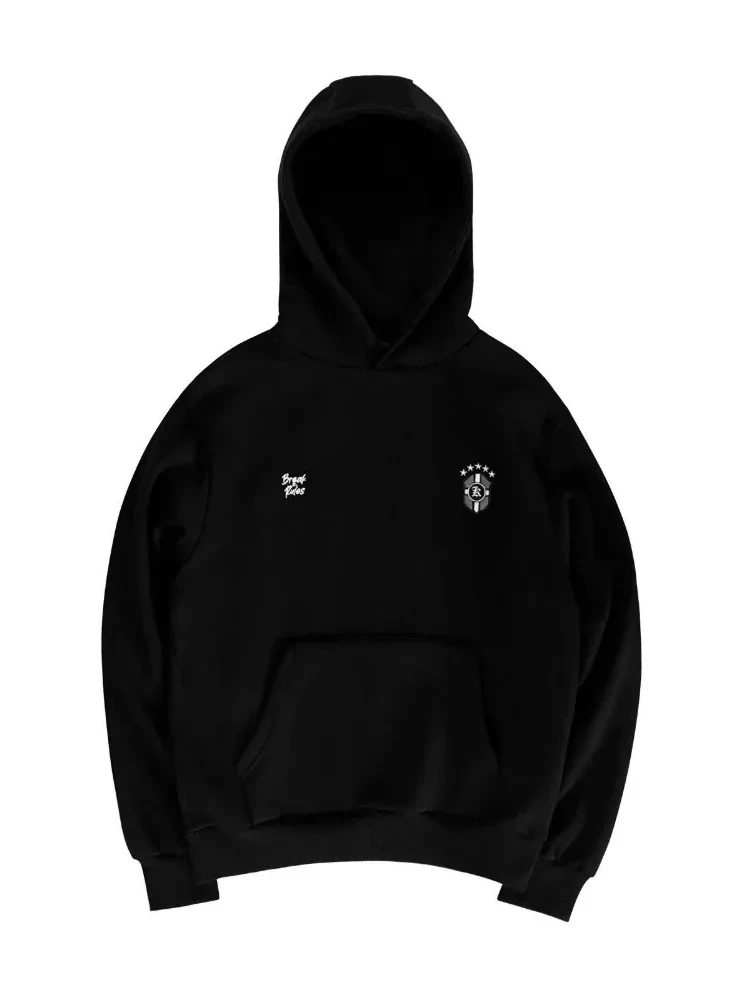 الأوروبية الأمريكية الإبداعية إلكتروني التطريز فضفاض البلوز الخريف الشتاء المرأة الشارع أزياء خمر عارضة طويلة الأكمام هوديي