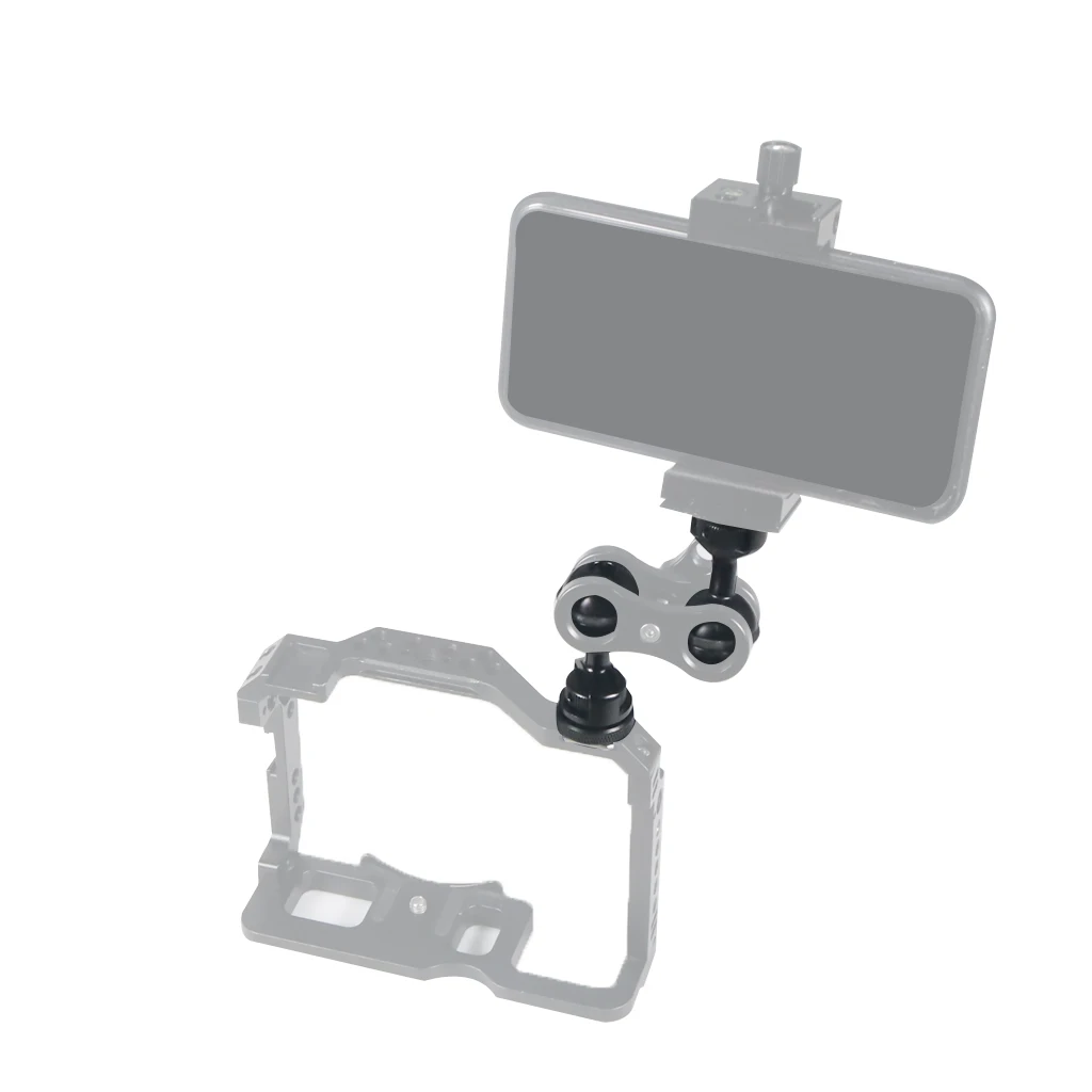 CNC-verstellbare 1-Zoll-Kugelkopfhalterung mit Kaltschuh-Basisadapter, Monitorhalter, magischer Arm für universelle Unterwasser-Action-Kamera – Detail 7