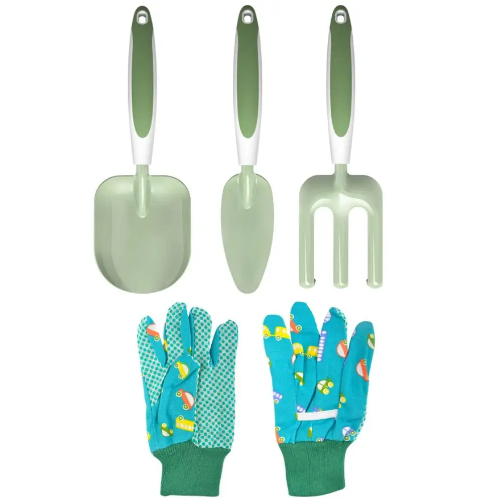 Gift Candy Color Garden Tool Set Trowel Rake Children Planting Tool Kit Watering Can Apron Garden Girls