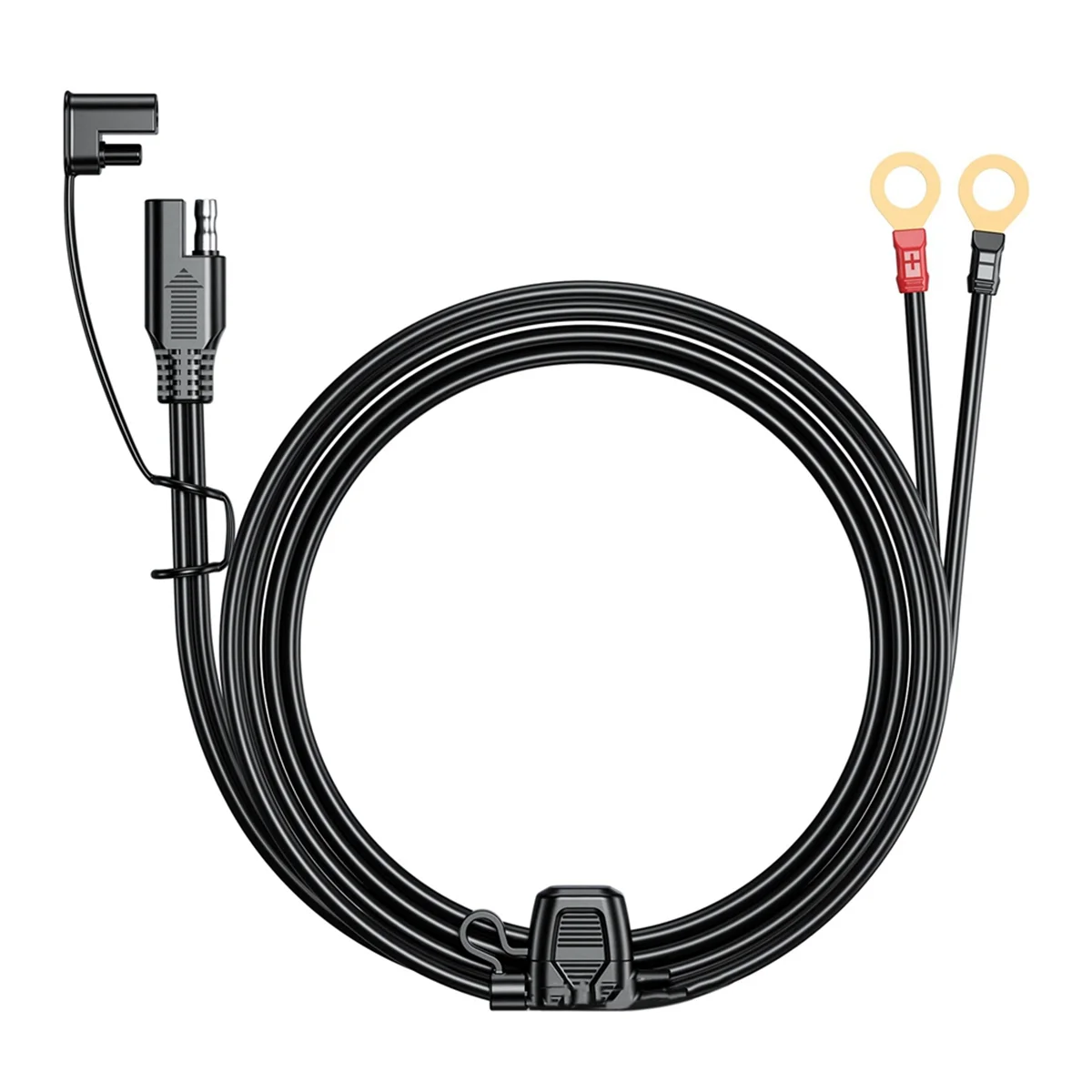 12-24V 18AWG SAE 2 Pin Quick Disconnect to O Ring Terminal Harness Connecter Cord Connector Cable for Battery Charger