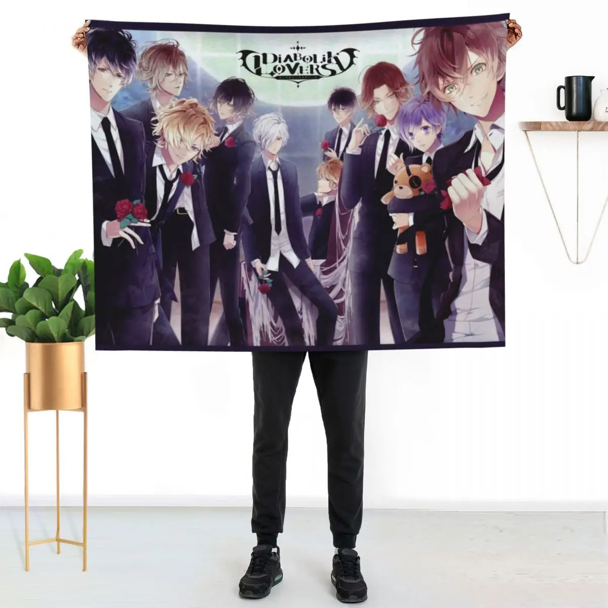 

Diabolik Lovers Full Moon Throw Blanket All Season Soft Lightweight Blanket for Home