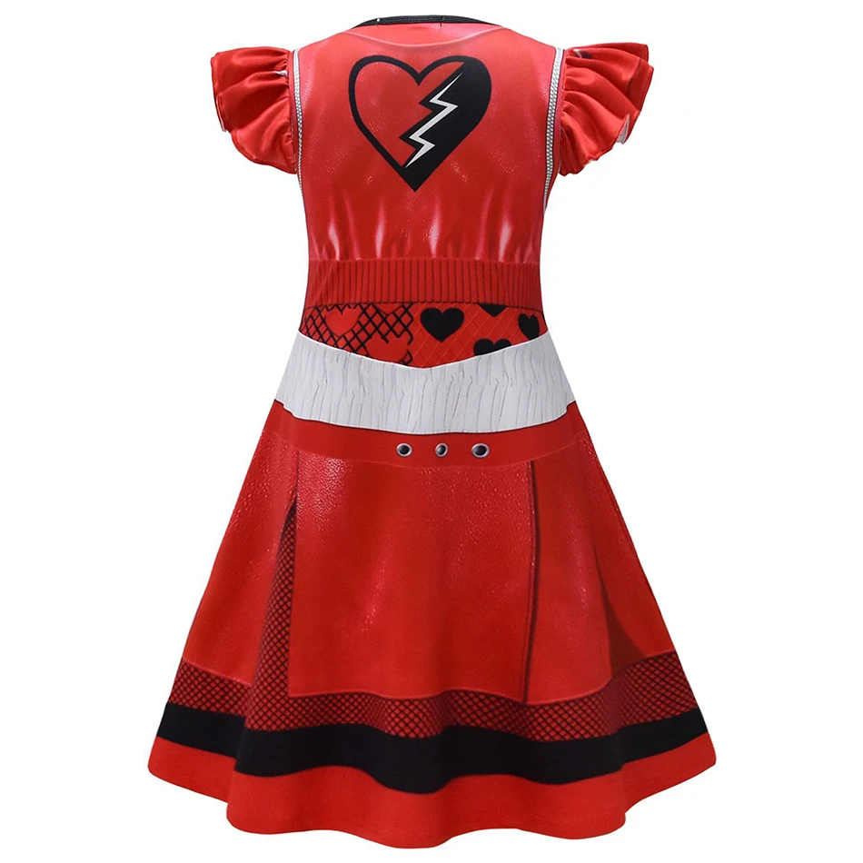 High Quality Mid Child to Big Child Girls Flutter Sleeve Cosplay Dress Designed for Comfortable Stylish with Cute Embellishments