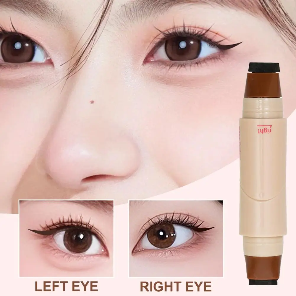 

Waterproof Double-Wing Integrated Eyeliner Stamp Black Brown Sweat Proof Long Lasting Easy to Use for Beginners Makeup Stencil