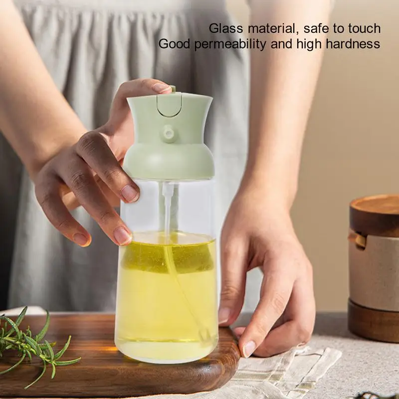 

Oil Spray Bottle 2-in-1 Olive Oil Dispenser Bottle For Kitchen 550ml Oil Bottle Food-grade Oil Mister For Air Fryer BBQ