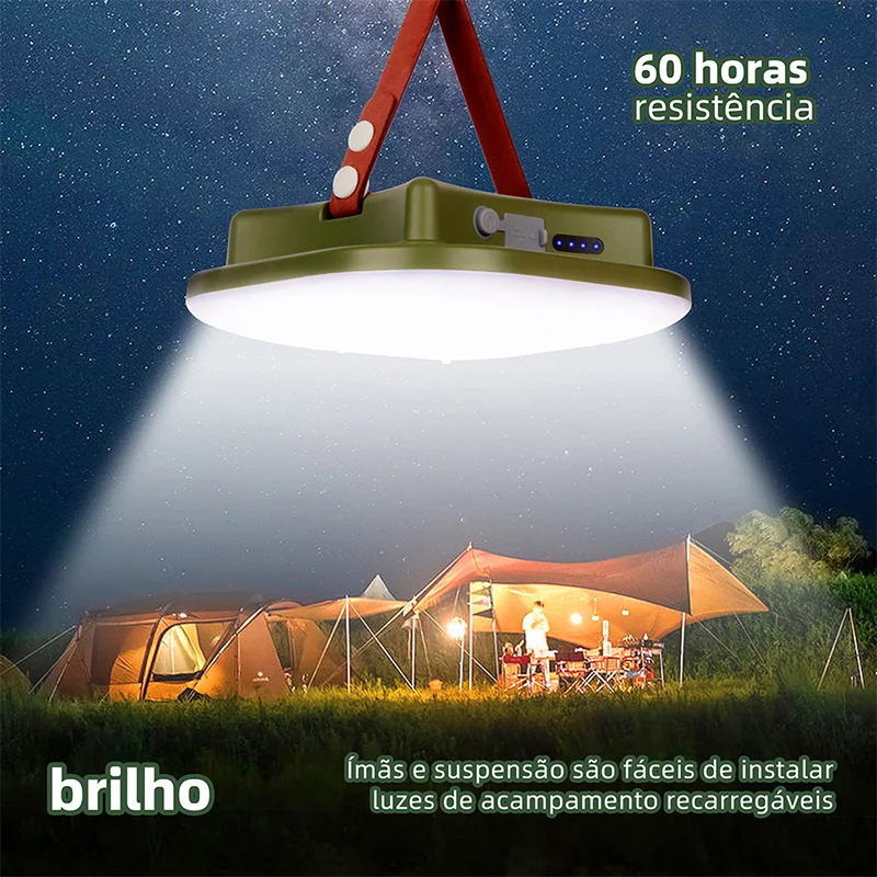 Moslighting13500mah led carregamento luz de acampamento com ímã portátil tocha moda tenda lâmpada trabalho manutenção iluminação emergência