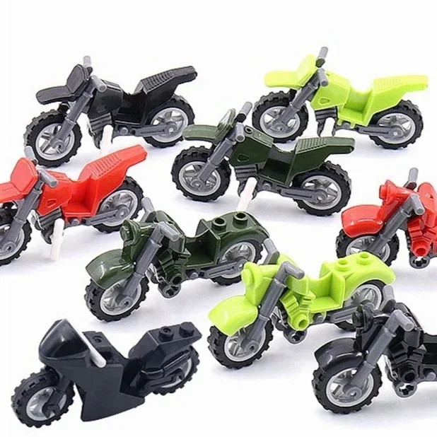 

Motorcycle in various colors children's toy accessories compatible with transportation facilities compatible with building block
