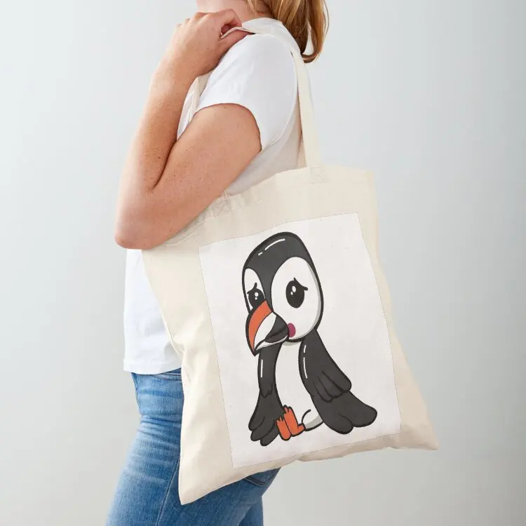 

Pouty Puffin Tote Bag shopping bag shopper bag women tote bags aesthetic Fabric