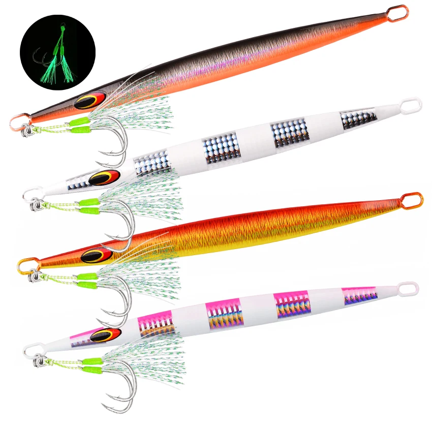 1 шт., длинная металлическая приманка для рыбалки, 80 г, 120 г, 160 г, 200 г, быстро тонущая металлическая жесткая приманка, тонущая приманка для отсадки Pesca 1 шт., длинная металлическая приманка для рыбалки, 80 г, 120 г, 160 г, 200 г, быстро тонущая металлическая жесткая приманка, тонущая приманка для отсадки Pesca