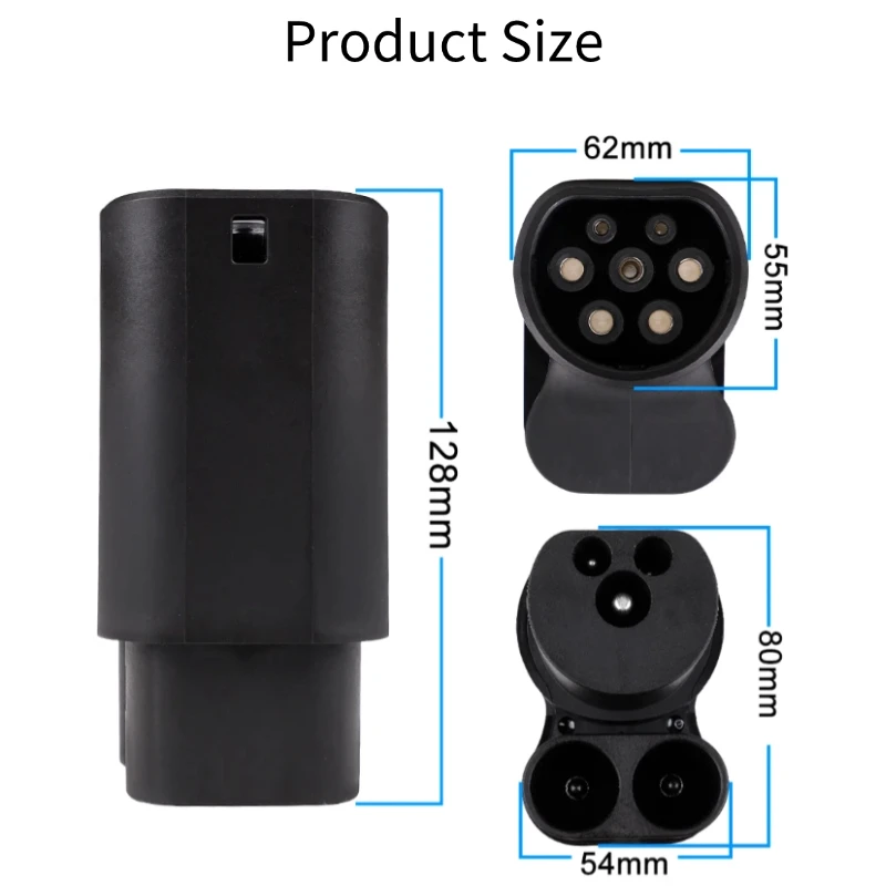 CCS2 To Type2 Adapter EU Electric Vehicle Charging Connector Portable Car Charging Devices accessory  EVSE for BYD Tesla BMW