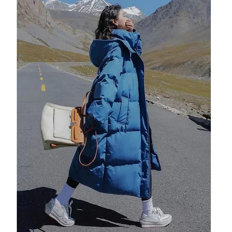 zjaiss 2026 Winter New Down Coats Long-style Cotton Dress Korean Version Large Size Korean Fashion Jackets Heat Parka Feminina