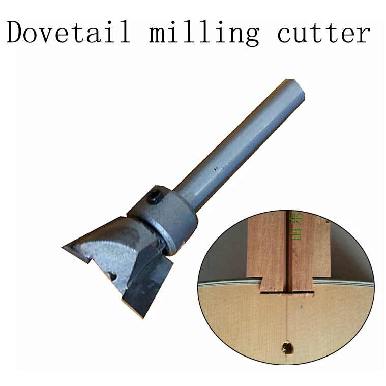 Guitar Neck Body Connection Dovetail Milling Bit 6.35mm Woodworking Trimming Cutter Accessor