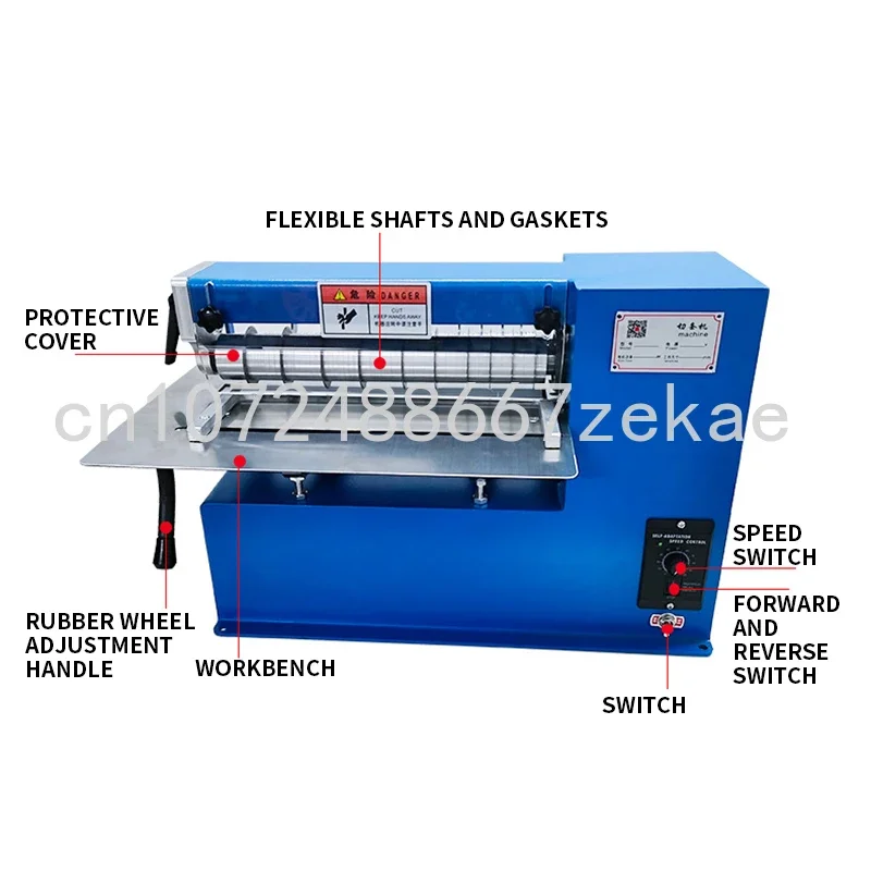 20MM Small Leather Slitting machine Slitting machine Rhinestone Plastic PVC Board Silicone Paper Slitting machine Speed regulati