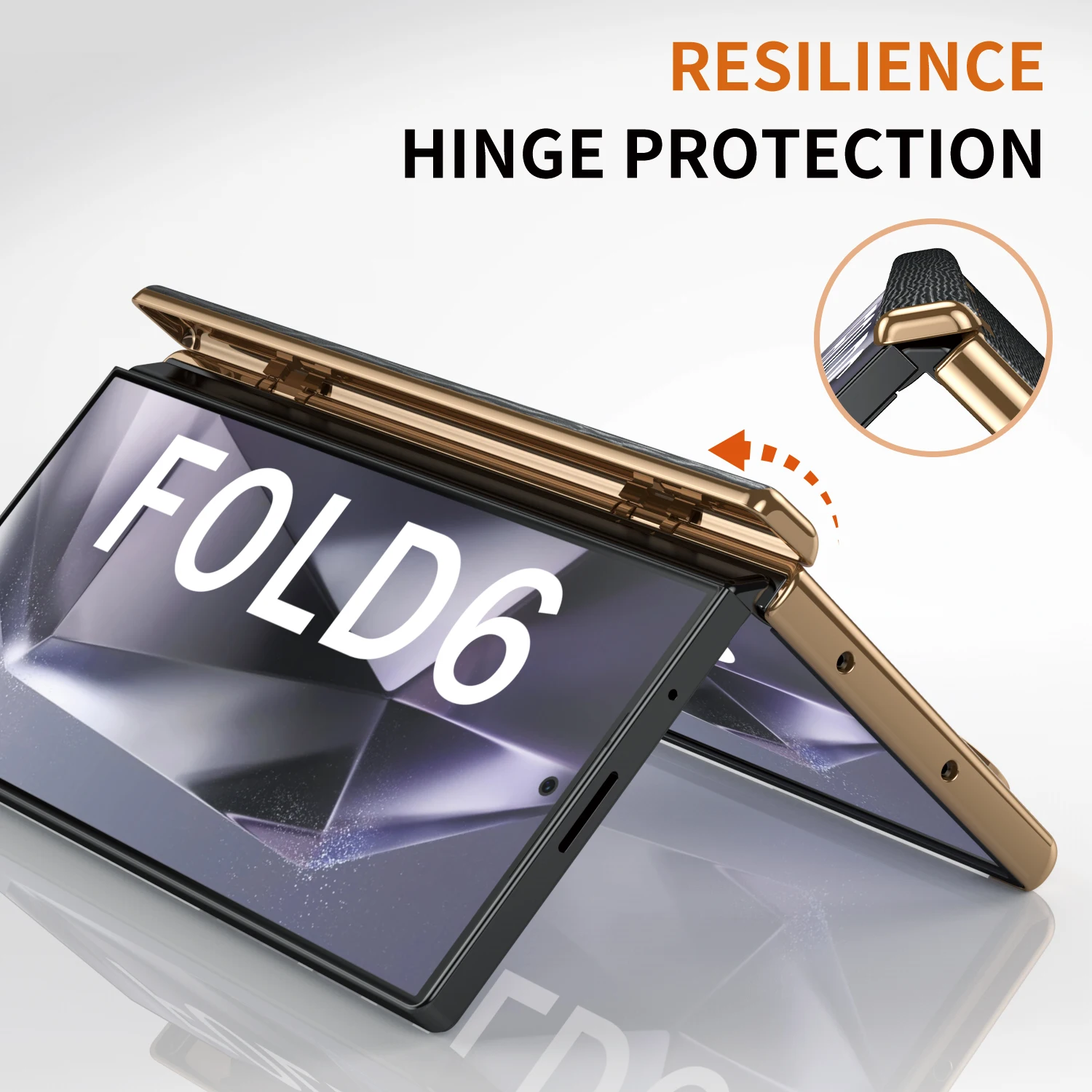 

Роскошный кожаный браслет-держатель на петлях для телефона Samsung Galaxy Z Fold 7, 6, 5, 4, 3, 5G, полноэкранный защитный противоударный чехол