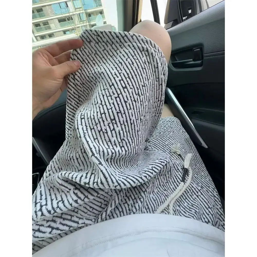 

Новые летние мужские спортивные брюки американского стиля, тонкие, свободного кроя, больших размеров, повседневные, прямые, с высокой талией, длиной до колена