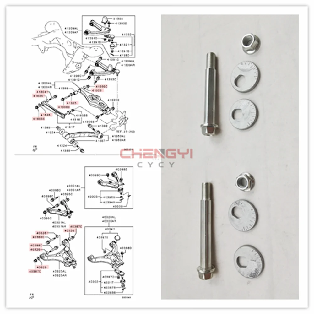 Suspension Arm Bolt Lower Swing Arm Adjusting Screw 4013A082 4113A053 For Mitsubishi Pajero Montero V83W V85W V93W V97W V98W