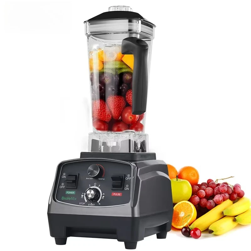 

BioloMix 3HP 2200W Heavy Duty Commercial Grade Timer Blender Mixer Juicer Fruit Food Processor Ice Smoothies BPA Free 2L Jar