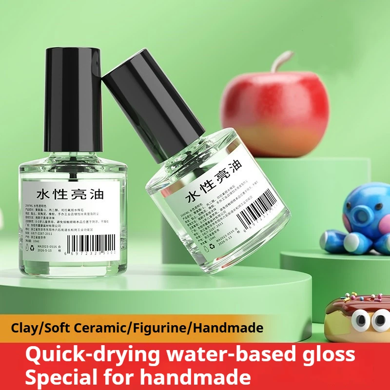 

10ML Glossy Water-Based Oil Finish Coating For Stone Clay Resin Wood Waterproof Protective Paint Pottery Resin Pigments 1/10Pcs