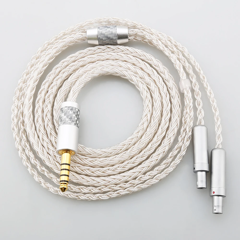 HiFi 16 Core OCC Silver Plated Earphone Cable For Sennheiser HD800 HD800s HD820s HD820 Enigma Acoustics Dharma D1000 Headphones