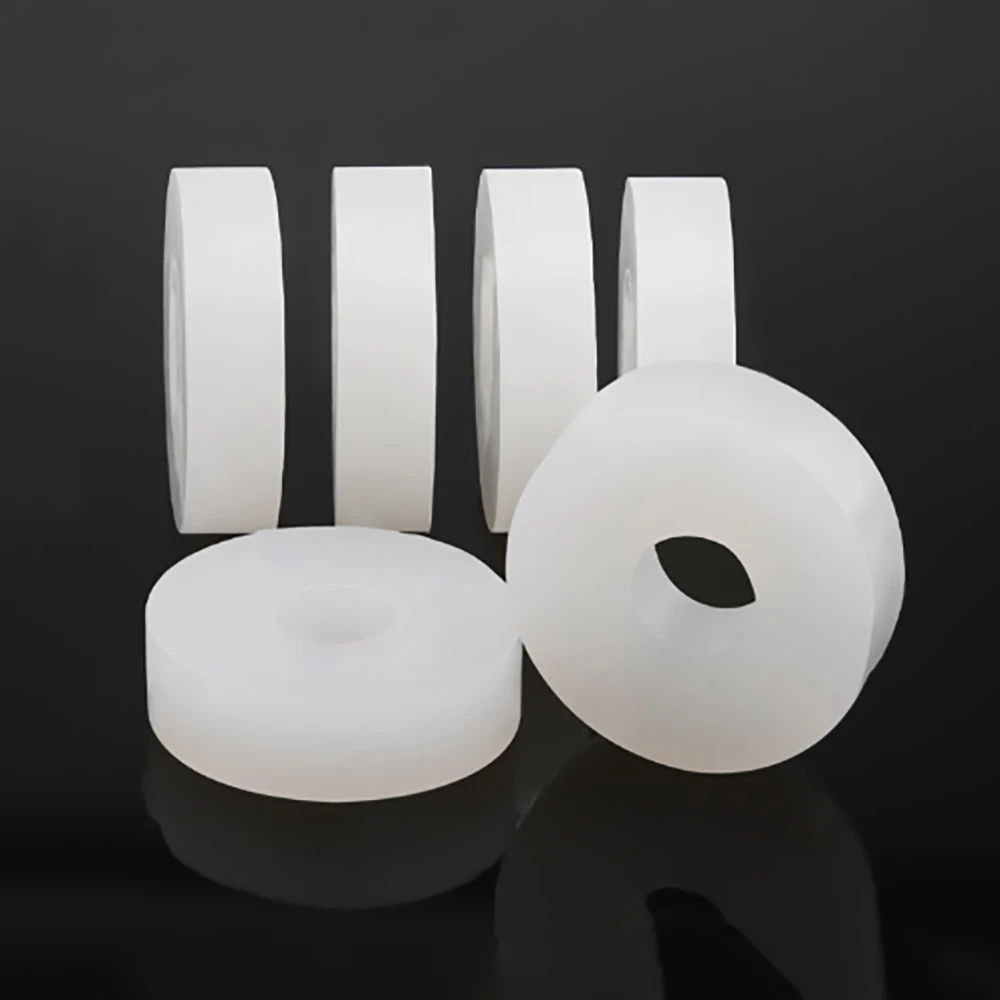 White Silicone Rubber Round Cushion Machine Equipment Foot Pad Oil Resistant and Wear-Resistant Shock Absorber Block