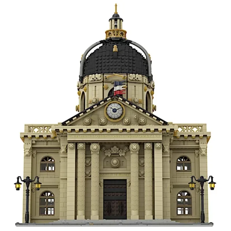 Moc ビルディングレンガ有名なストリートビューモデルフランス研究所テクノロジーモジュラーブロックギフトクリスマスおもちゃ DIY セットアセンブリ