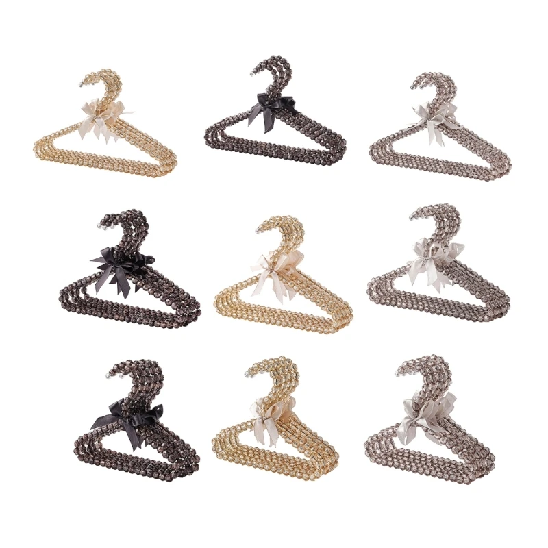 

5pcs Pet Clothes Hangers Metal Plastomer Rhombus Beads for Dog Puppies Cats Kittens Pet Clothing Display