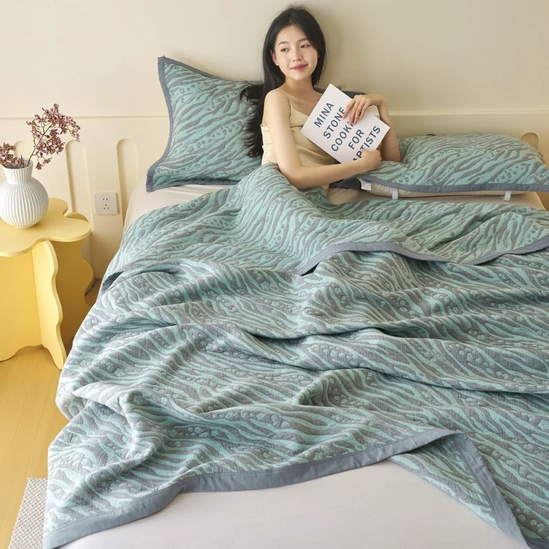 

1pc Pure Cotton Gauze Towel Throw Blanket Nordic Air-condition Summer Quilt Bed Cover Bedspread Home Decor Drop Shipping 150*200